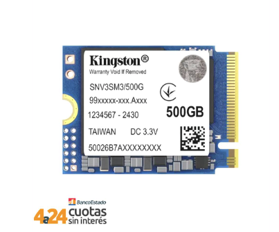 Unidad SSD Kingston NV3 500GB M.2 2230 PCIe 4.0 NVMe