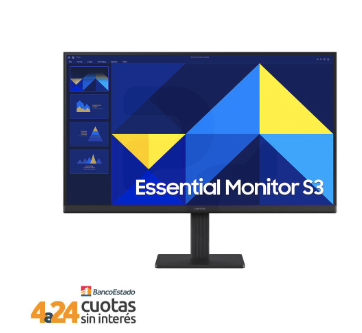 Monitor Samsumg 27', FHD, 100Hz, IPS, 5ms, Essential S3 LS27D300GALXZS