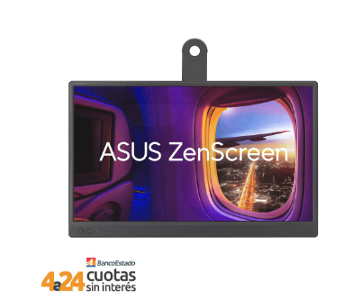 Monitor Portátil ASUS 15,6" FHD, 60Hz, IPS, 5ms, ZenScreen MB169CK