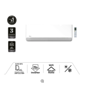 Split Breezeless Frío Calor 9K max 12.000 BTUh + Wifi