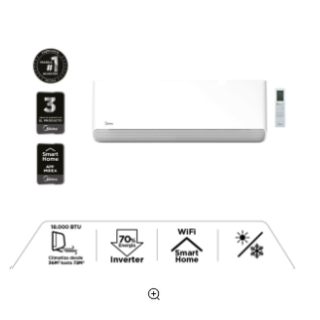 Split Breezeless Frío Calor 18K max 21.000 BTUh + Wifi