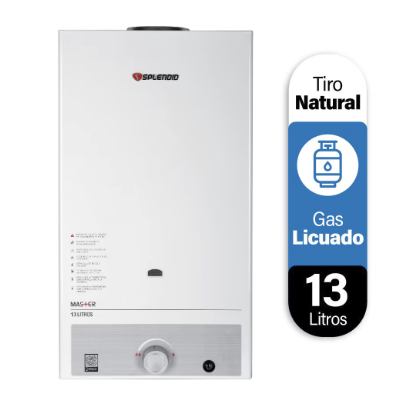 Calefont 13 litros Gas licuado Tiro natural Splendid