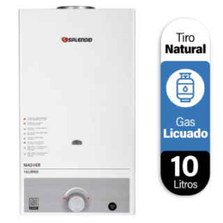 Calefont 10 litros Gas licuado Tiro natural Splendid